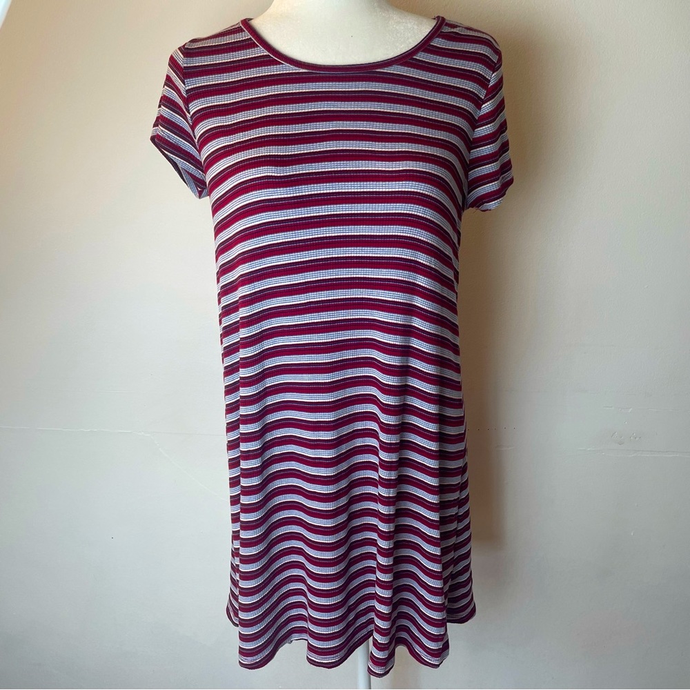 Gypsies & Moondust Striped Ribbed Cotton Blend Dress Women’s Size Large